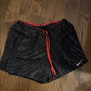 Nike Men's Running Black Shorts with reflective details